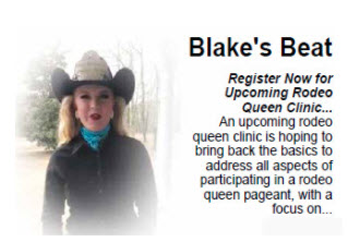 Blake’s Beat – Register Now for Upcoming Rodeo Queen Clinic