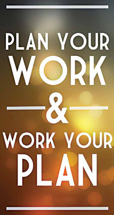 Plan The Work, Work The Plan